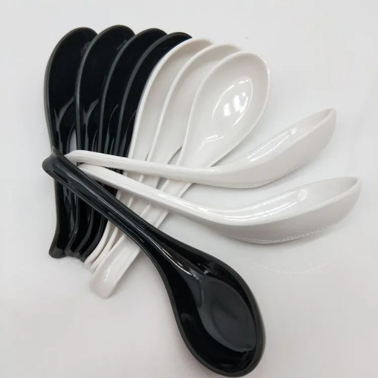 5pcs Soup Spoon Japanese rice Spoon Ramen wonton dumplings Japanese kitchen cutlery soup spoon  dinner spoon  serving spoon