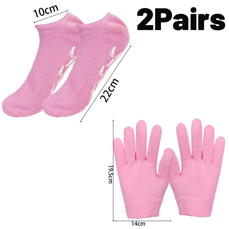 Silicone Moisturizing Mask Socks Reusable Exfoliating Anti Crack Protective Gloves Dry Dead Skin Remover Tools Hand Foot Care