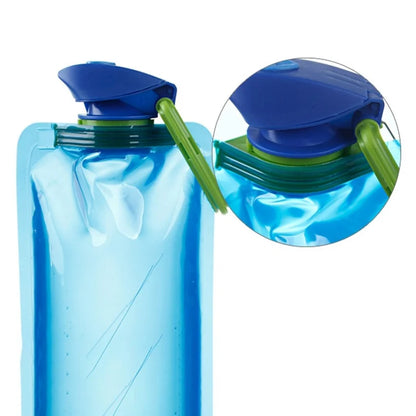 700ML Foldable Travel Bottle Flexible Reusable Bottles Plastic Pouch Soft Flask Water Bag With Carabiner Clip