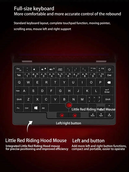 7 Inch Mini Laptop N100 Notebook IPS Touch Screen Portable Netbook Win 11 Pro Mini PC Micro Computer Bluetooth 4.2 16G 1TB
