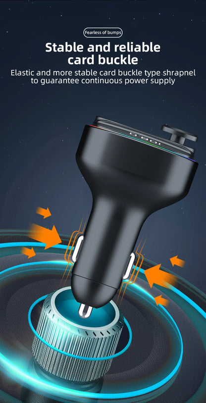 Bluetooth 5.3 FM Transmitter Handsfree Car AUX Radio Modulator MP3 Player with 22.5W & PD30W Fast Charge Adapter Car Accessories