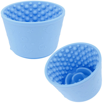 2Pcs Dog Lick Silicone Mat Pet Slow Bowls Distraction Food Training Dog Cat Feeder Anti Choking With Suction Cup Bottom