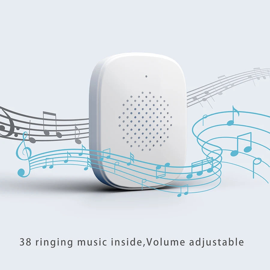 WiFi Doorbell One Way Wakeup Wireless Video Doorbell with Camera and Audio Suitable for Outdoor, Indoor Smart Home Doorbells