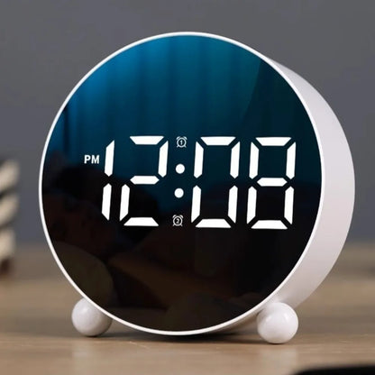 Desktop Clock Digital LED Clock 2Sets Alarm Mute Electronic Clock Plastic Adjustable Brightness Digital Alarm Clock Travel 알람시계