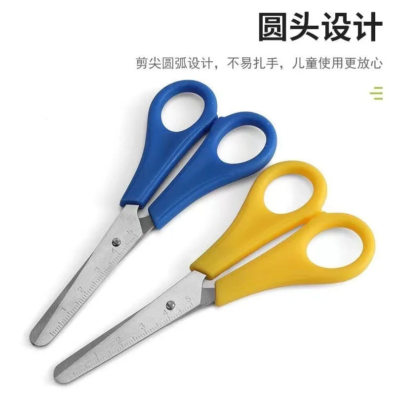 Graduated Student Scissors DIY Handmade Scissors Safety Ruler Graduated Scissors Stationery Student Supplies Office Supplies