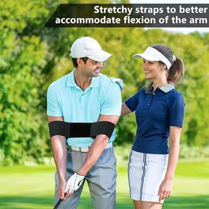 Posture Correction Golf Swing Trainer Connected Arms Elastic Strap Golf Training Aids Black Professional Golf Posture Corrector