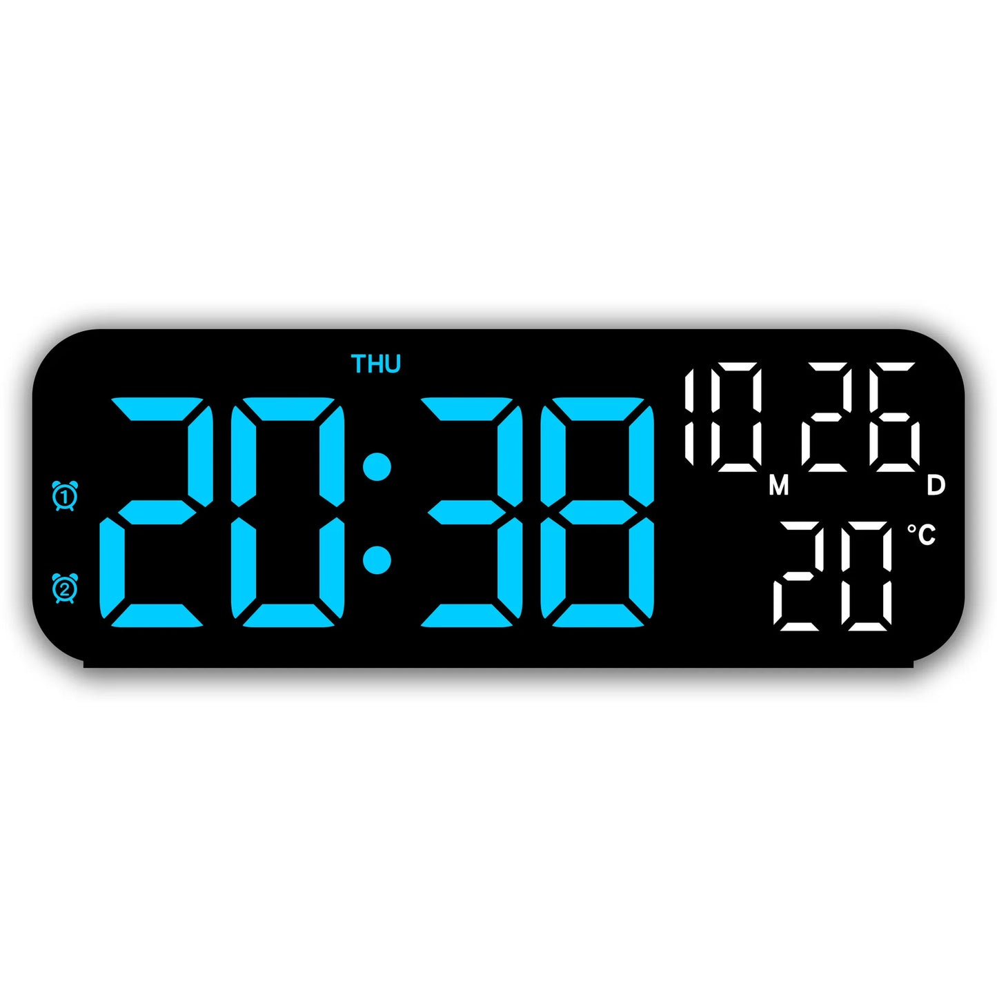 Electronic Clock Simple Sound Control Alarm Clock Multi-function LED Clock Multi-group Alarm Clock Temperature Display
