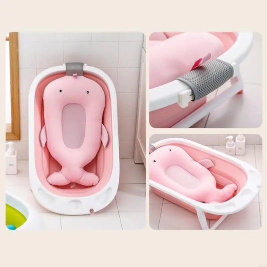 Baby Bath Cushion Pad Floating Shower Bed for Newborns and Infants Anti Slip Designing with Ergonomic Support Part