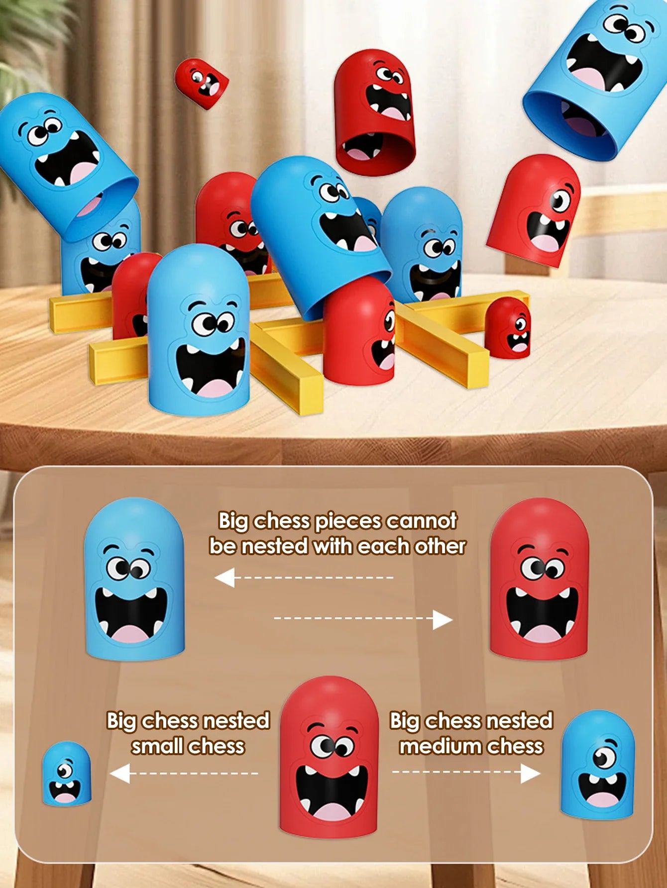 Table Board Intelligence Montessori Games Intellectual Gobble Game Three In A Row Children Toys Kids Gifts Fun parent-child game