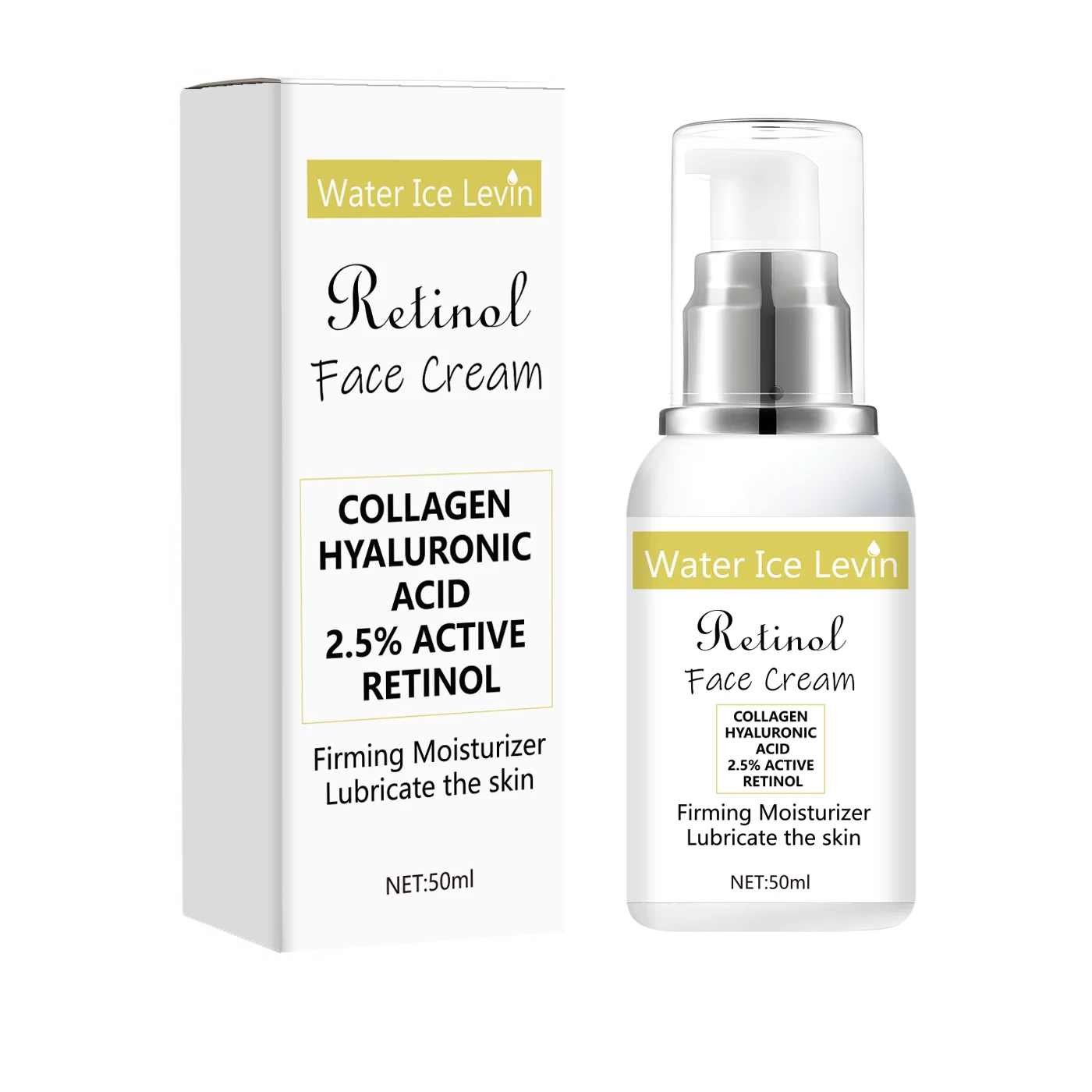 Retinol Cream, Collagen, Hyaluronic Acid, Retinol and Niacinamide Moisturizing and Nutrition, Soft, Elasticity, Vitality and Peeling Skin