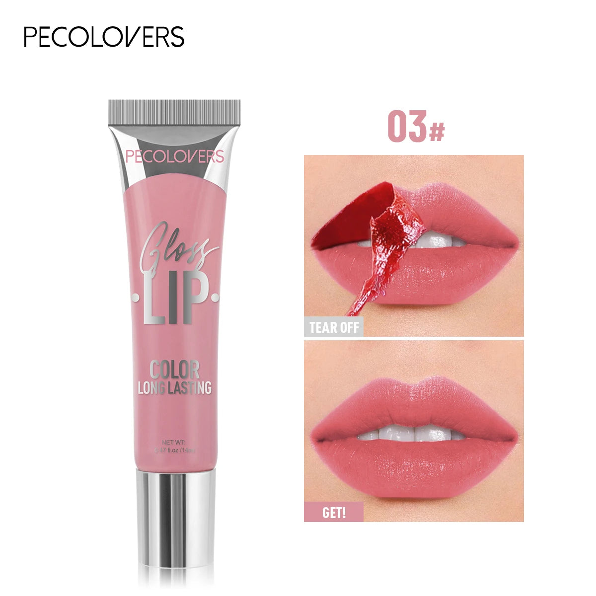 New Lip Stain Peel Off and Reveal - Long Lasting Waterproof Pink Lip Tint Transfer Proof Natural Lip Stain