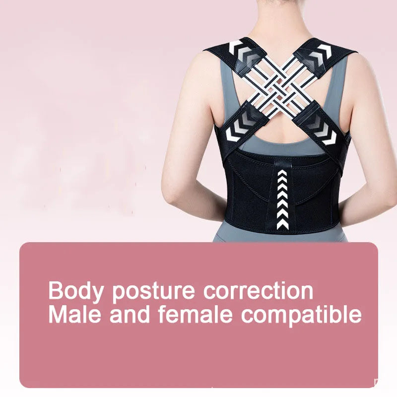 Posture Corrector for Hunchback & Spinal Alignment  Adjustable Upper Back Brace with Breathable Strap Orthopedic Posture Trainer