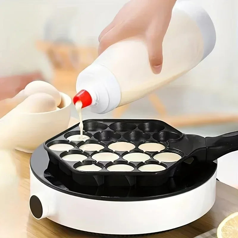 Pancake Batter Bottle Battler Mixer with Blender Ball Wire Whisk for Restaurant Baking Pancakes Cupcakes Muffins Crepes and More
