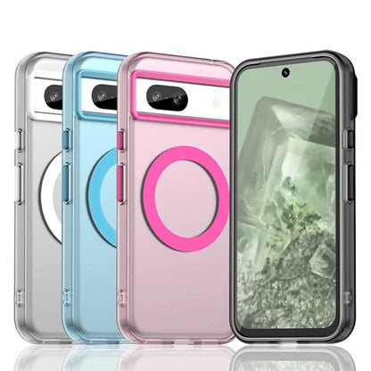 For Google Pixel 8A Case Magsafe Wireless Charging Cover Google Pixel 8A Case Shockproof Matte TPU Phone Bumper Google Pixel 8A