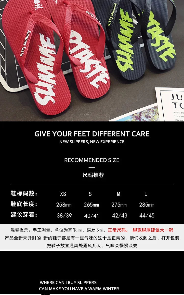 Flip-flops Men's Summer New Soft Sole Non-slip Flip-flops Youth Leisure Beach Sandals Sandalias De Fiesta Elegantes