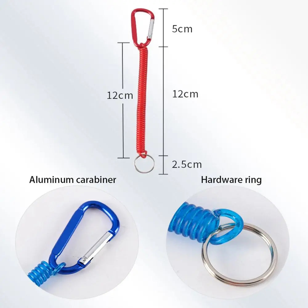 Gear Tool Outdoor Hiking Camping Anti-lost Phone Keychain Portable Fishing Lanyards Camping Carabiner Spring Elastic Rope