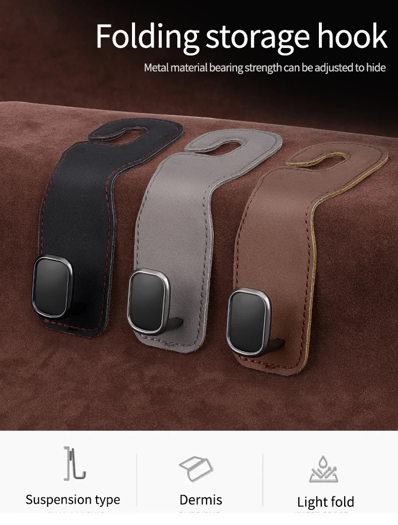 Car Hooks - Rear Seat Back Hooks for Vehicle Storage of Small Items