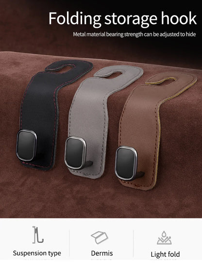 Car Hooks - Rear Seat Back Hooks for Vehicle Storage of Small Items