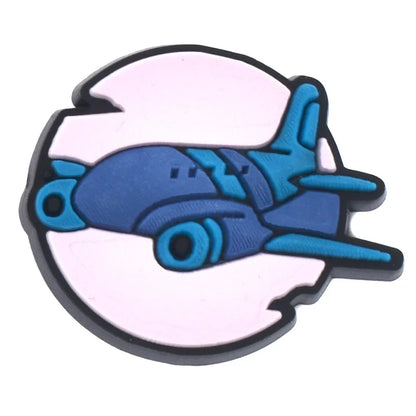 Airplane Shoe Charms for Crocs Accessories Charms Clogs Bubble Slides Shoe DIY Decoration Kids Party Gifts