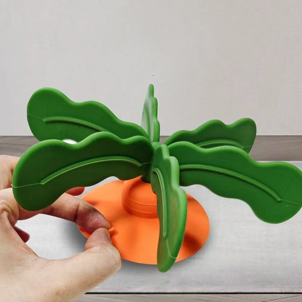 Silicone Pet Bowl Slow Feeder Fun Shape Rotatable Pet Slow Food Dispenser Anti-Choke with Sucker Pet Interactive Feeder Cats