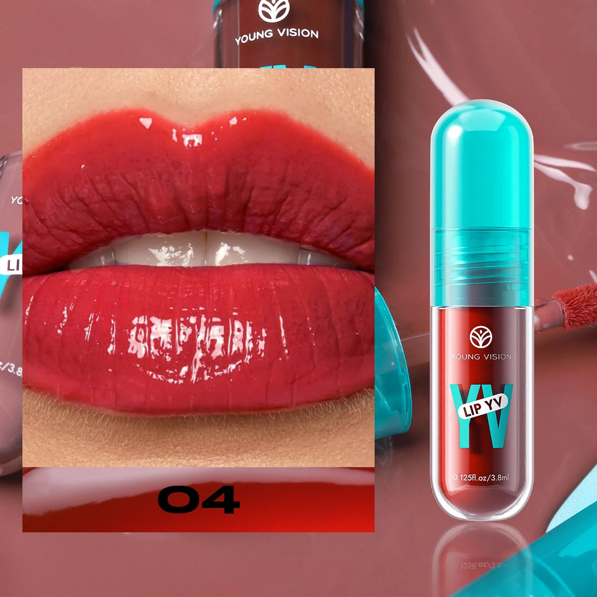 YOUNG VISION 6-Shade Avocado Long-Lasting Moisturizing Lip Stain is lightweight, non-sticky, non-stick cup lip stain