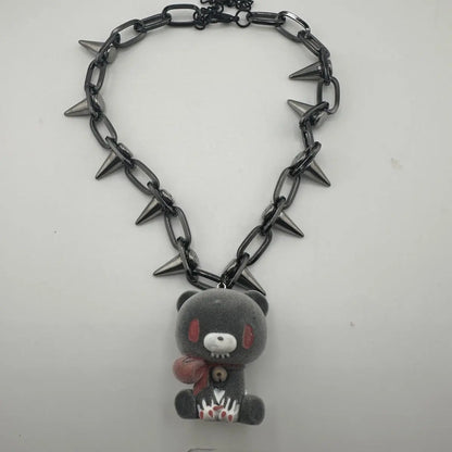 Accessories Series Cute Creative Handmade Melancholic Bear Necklace Fashion Accessories Y2k Style Accessories Children'S Gifts