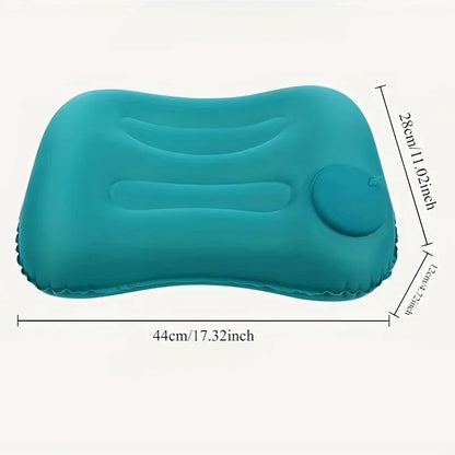 1PC Portable Inflatable Travel Neck Pillow, Waist Pillow, Foldable Travel Essentials, Providing Lumbar and Neck Support