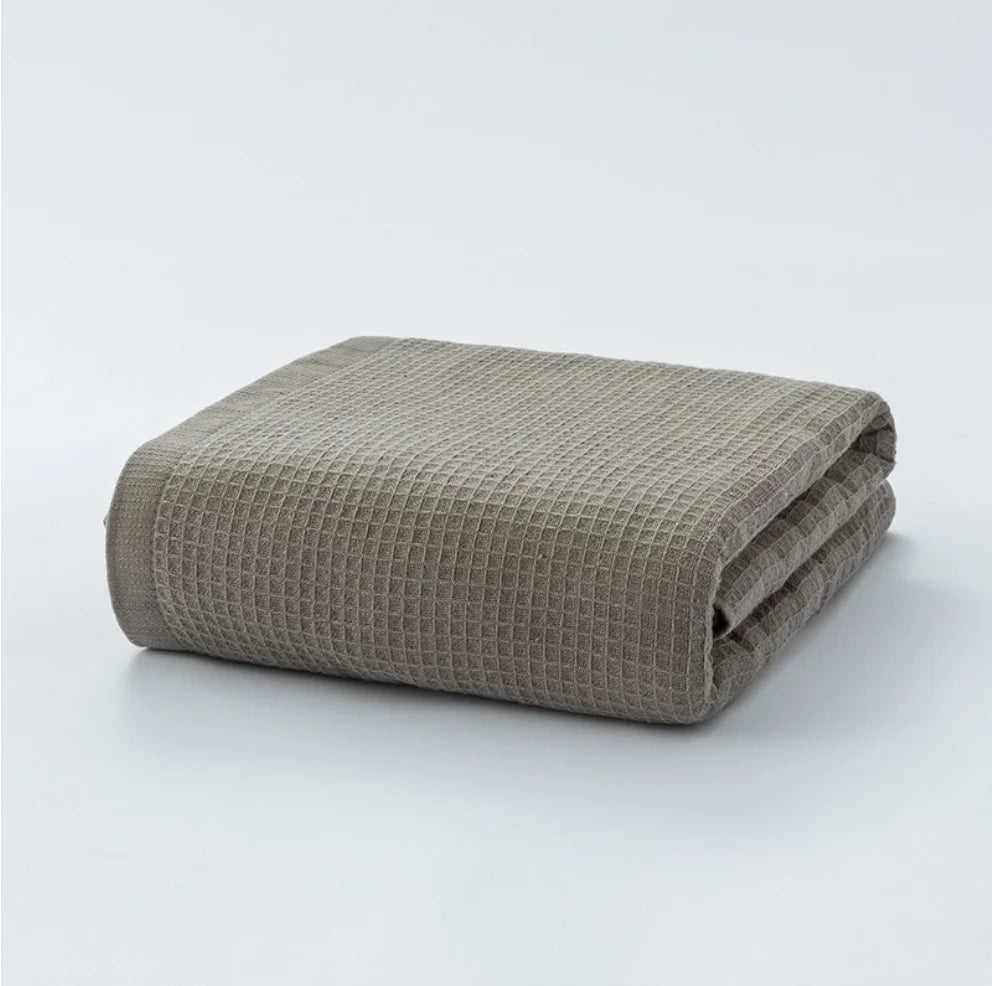 100% Cotton Double Layer Waffle Terry Bath Towel Soft Shower Towels Beach Towels Home Bathroom Towel For Adults