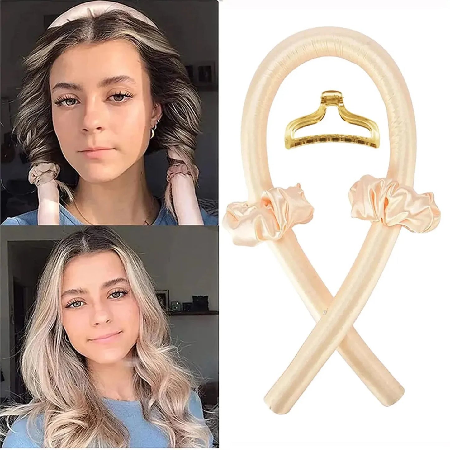 Simple Curling Stick Portable Household Sleep Curling Foam Wave Curler Lazy Person No Heat Curling Hairdressing Tool Set