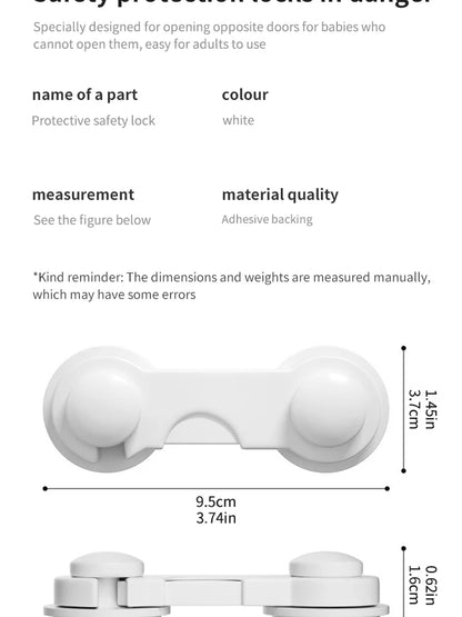 10PCS Baby Safety Locks Cabinet Locks Room Locks Drawer Locks Anti-Pinch Folio Locks Safety Protection Products