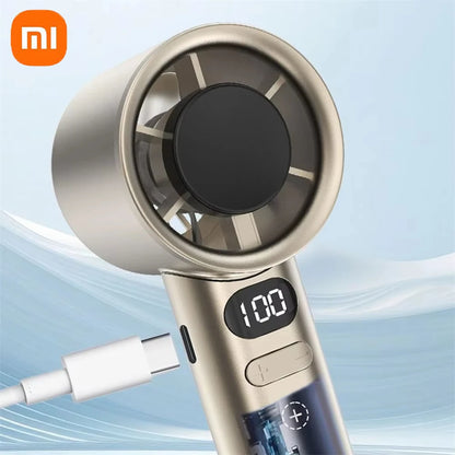 Xiaomi Portable Handheld Fan 120 Wind Speed Mini Leafless Handheld Fan USB Charging Fan Electric Charging