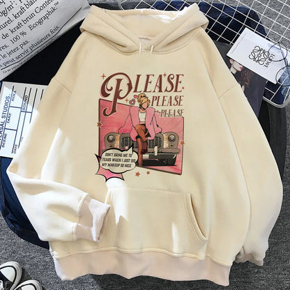 Sabrina Carpenter hoodie casual wear kawaii athleisure printed design girl sweatshirts youthful funny graphic elegant