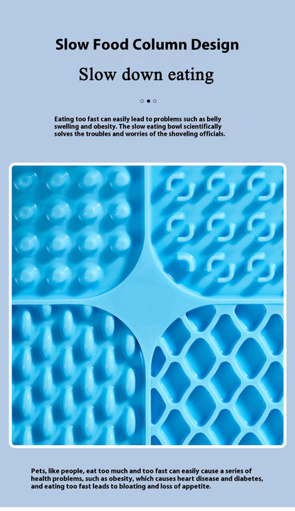 Silicone Pet Licking Pad for Dog & Cat | Anti-Choking Slow Feeder with Suction Cup | Yogurt Meal Mat & Slow Food Bowl Plate