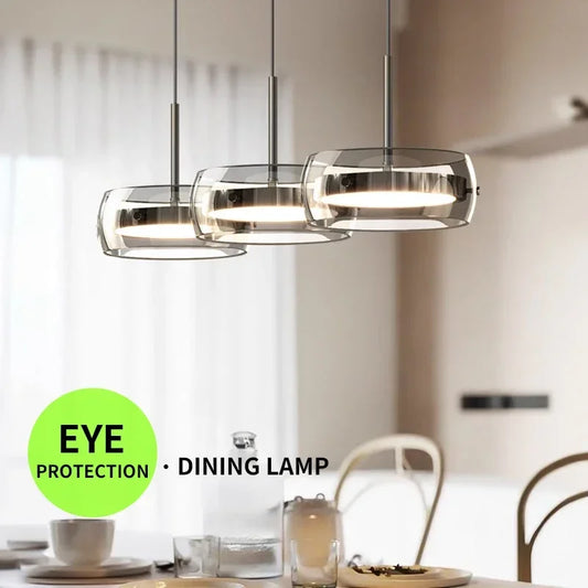 Italian Minimalist Dining Room, Dining Room, Chandelier, High-end Three Head Bar Desk Lamp, Island Table Lamp, Dining Table Lamp