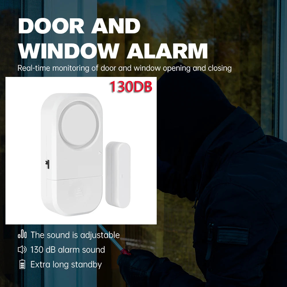 Door Opening Sensor Doorbell Wireless Time Delay Door Alarm Anti-theft Door Window Security Alarm Refrigerator Alarm Door Sensor