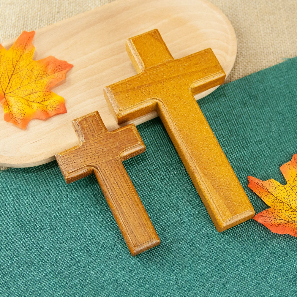 HT Christian Church Religious Wooden Cross Church Decoration Two Size Holding Cross Religion Gift Pastor Bishop Religion Ritual