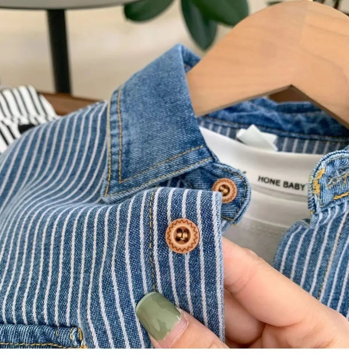 Children's Shirts 2025 Autumn New Boys' Striped Denim Shirt Baby Korean Version Fashionable Tops Jacket