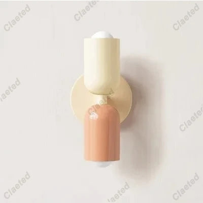 LED Wall Lamp Modern Simple Cream Double Head Light for Living Room Bedroom Besides Study Interior Decoration Fixture