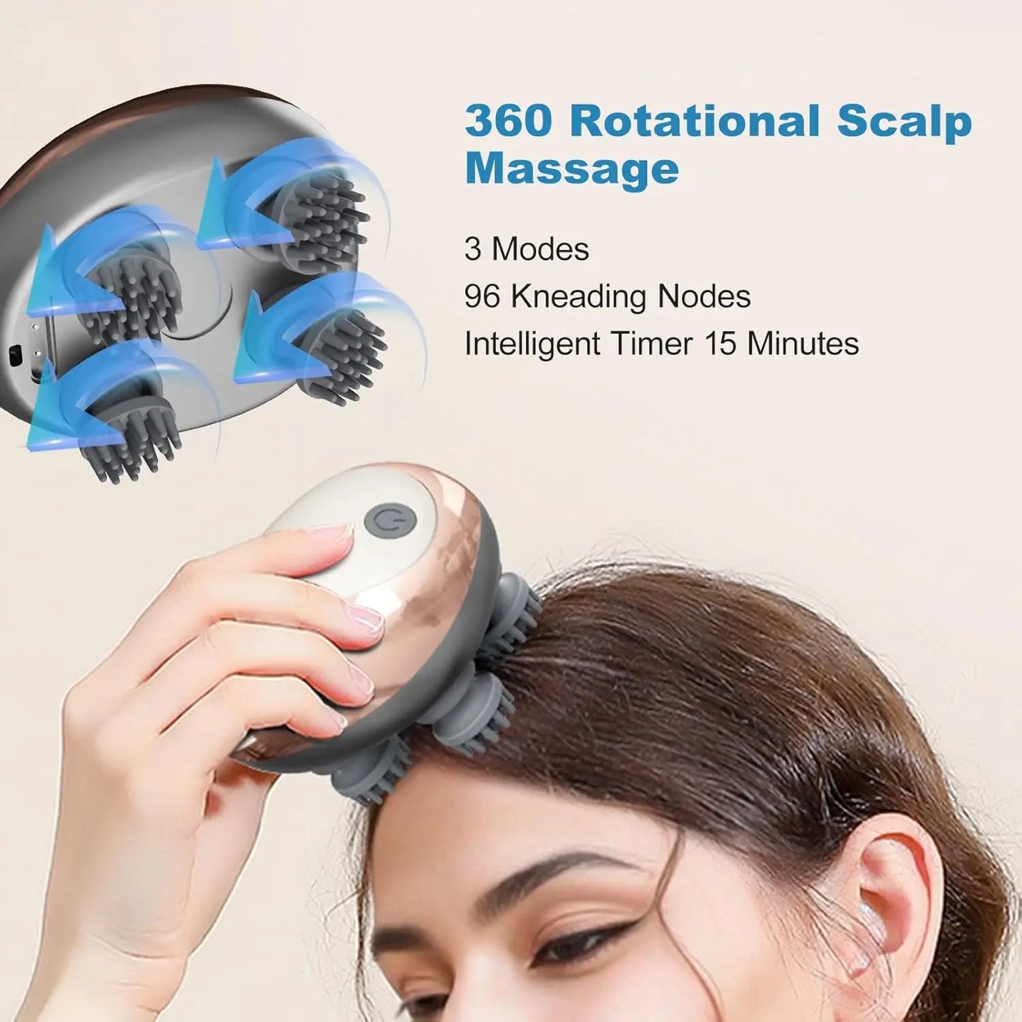 Electric Scalp Massager Handheld Portable  Scalp Massager Head Scratcher for Full Body Massage Deep Clean and Stress Relax.