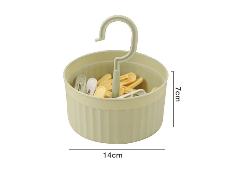 24PCS Laundry Clip Non-slip Windproof Metal Spring Clothes Peg Clothespin Windproof Laundry Clips Drying Racks with Basket