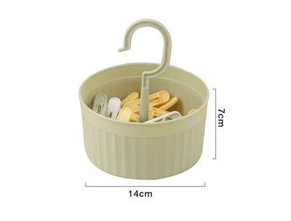 24PCS Laundry Clip Non-slip Windproof Metal Spring Clothes Peg Clothespin Windproof Laundry Clips Drying Racks with Basket
