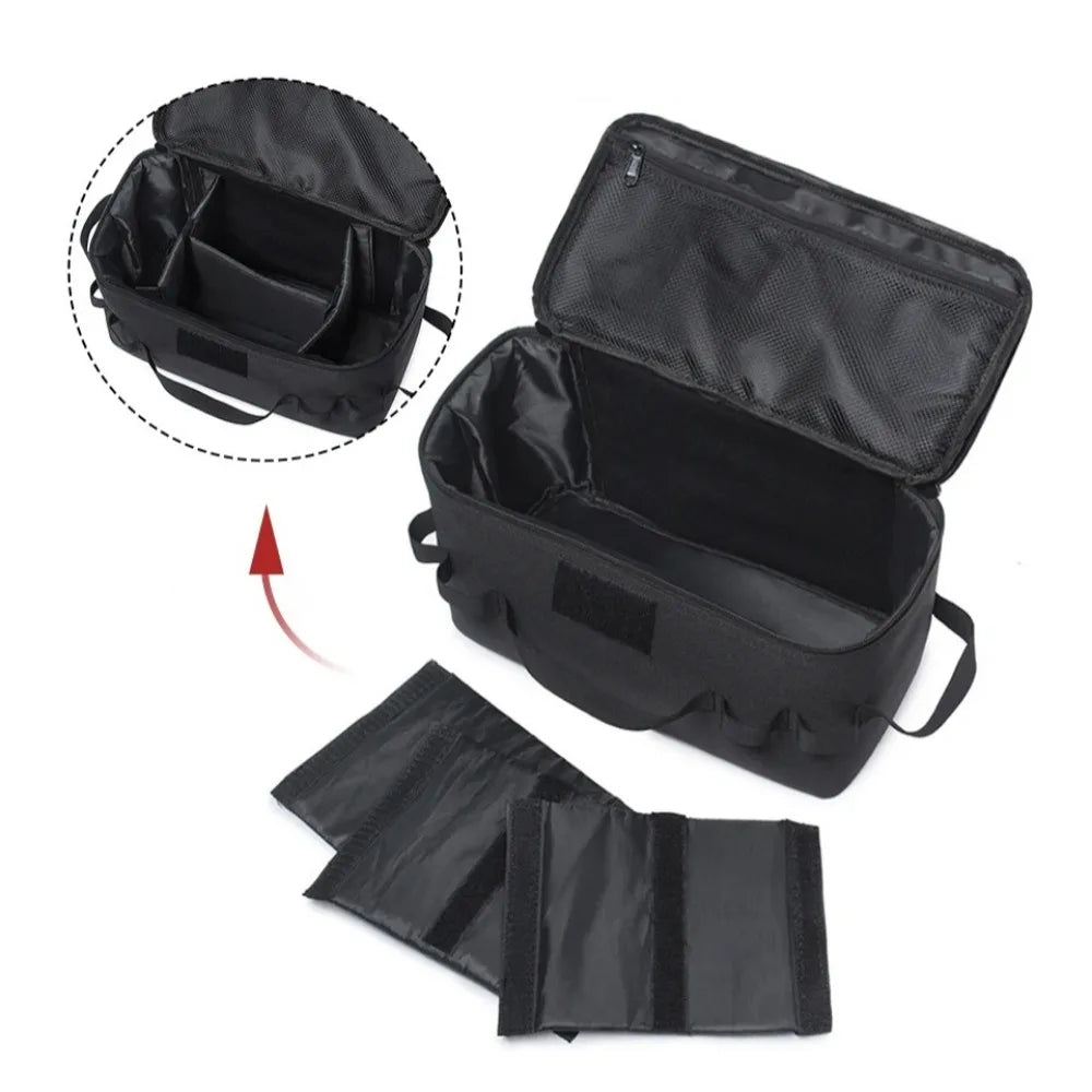 Camping Storage Bag Portable Folding Large Capacity Ground Nail Tool Bag Gas Canister Hiking Picnic Cookware Utensils Kit Bag