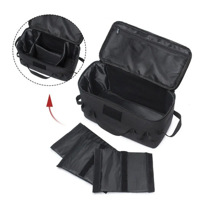 Camping Storage Bag Portable Folding Large Capacity Ground Nail Tool Bag Gas Canister Hiking Picnic Cookware Utensils Kit Bag