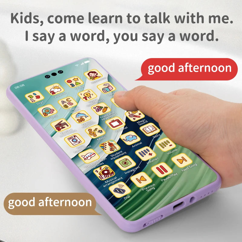 Children Toys Cell Phone Baby Early Education Story Mobile Phone Toys Study English Toys Corpuscle Audio Book Music Toys Gifts