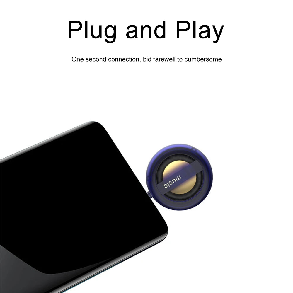 Mini Speaker-Mobile Phone Speakers In-line MP3 Speaker Amplifier External High Quality Sound Wired Audio Amplifier Portable