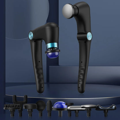 Portable Foldable Massage Gun Heat Cold Head Rotatable Design Professional Handheld Massager Whole Body Back Neck Muscle