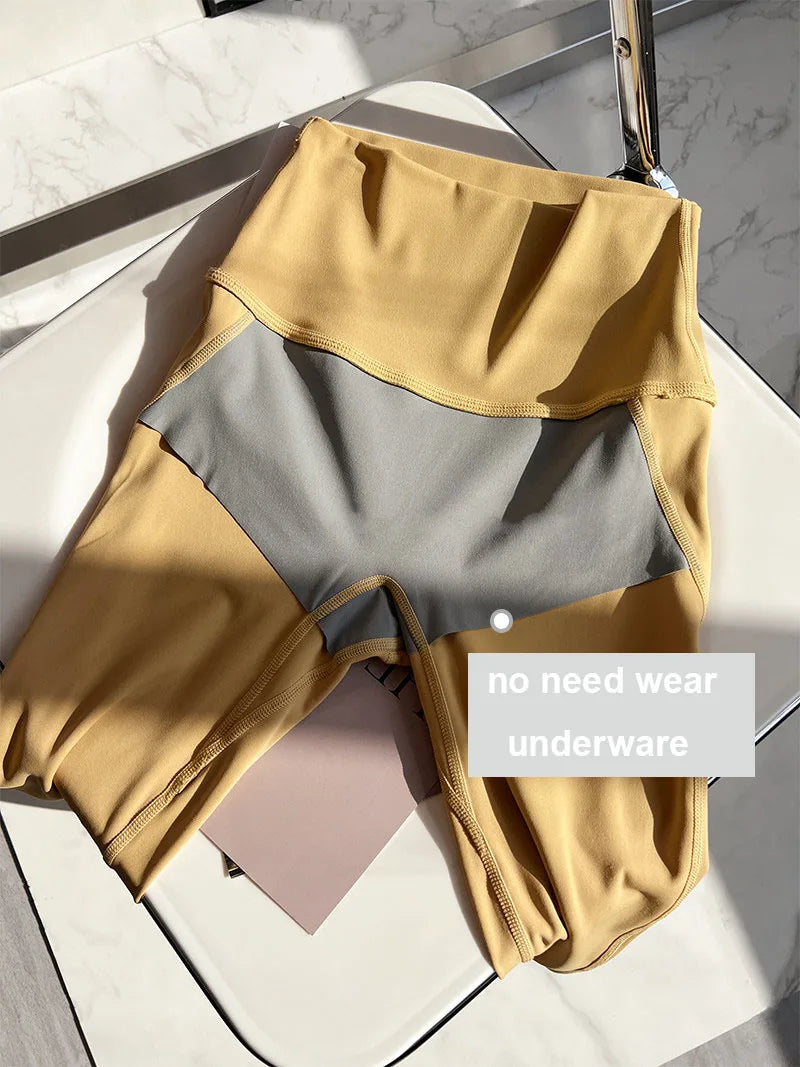 No need wear Underware Yoga Sport Pant Fitness Workout Tights and Soft Women High Waist Running Gym Leggings