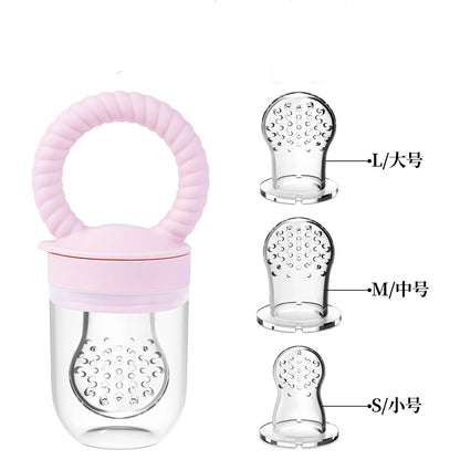 1pcs Food Bite Bag Feeder Fruit Vegetable Feeding Food Grade Silicone Feeding Tableware Silicone Baby Pacifier Bottle Feeder