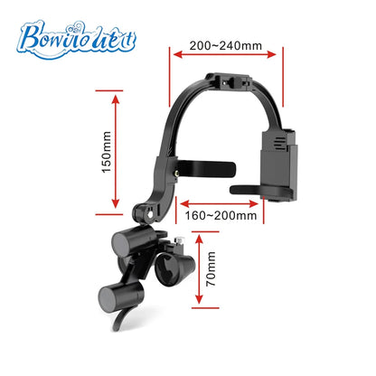 Dental Loupes LED Head Light Lamp With Carton Box 5W Light 2.5X 3.5X Binocular Loupes Dentistry Surgical Headlight