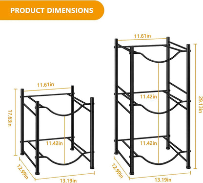 5 Gallon Water Bottle Jug Holder 3 Tier Heavy Duty Water Cooler Jug Storage Rack Detachable Gallon Water Jug Bottle Organizer